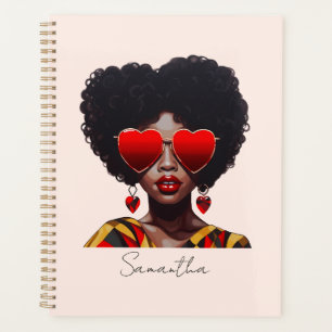 Agenda Melanin Magic: Rainha Negra Enroscando Formas Card