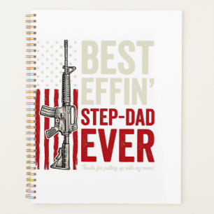 Agenda Melhor Padrasto da Vida Patriota Vetor Vintage_