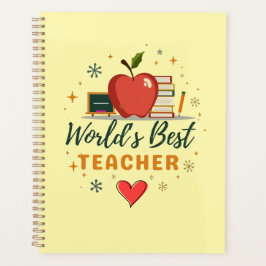 Agenda Melhor Professora do Mundo - Presente de Nome Pers