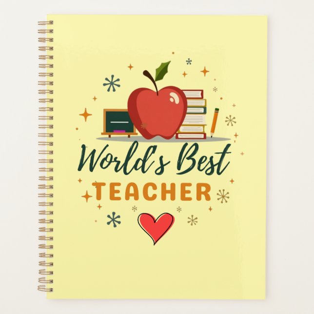 Agenda Melhor Professora do Mundo - Presente de Nome Pers (Frente)