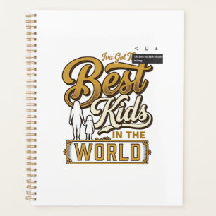 Agenda Melhores Crianças do Mundo Tipografia Vintage Famí