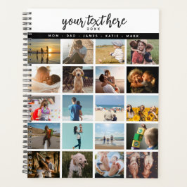 Agenda Memórias personalizadas de 20 fotos com amor famil