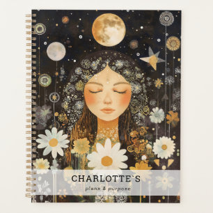 Agenda Menina Cósmica Boho Lua