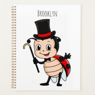 Agenda Meninada bonita com chapéu de cima e desenho de g