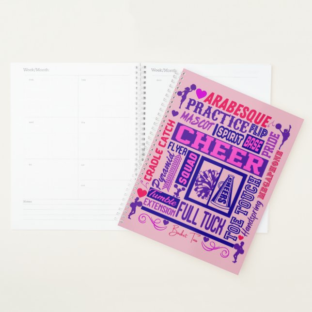 Agenda Meninas Cheerhead Purple Typografia (Exibição)