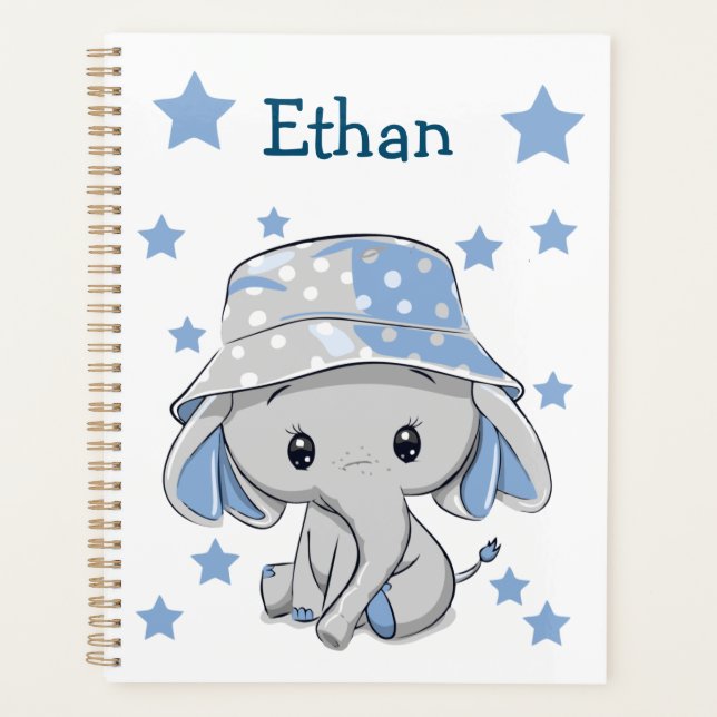 Agenda Menino Elefante Bonito (Frente)