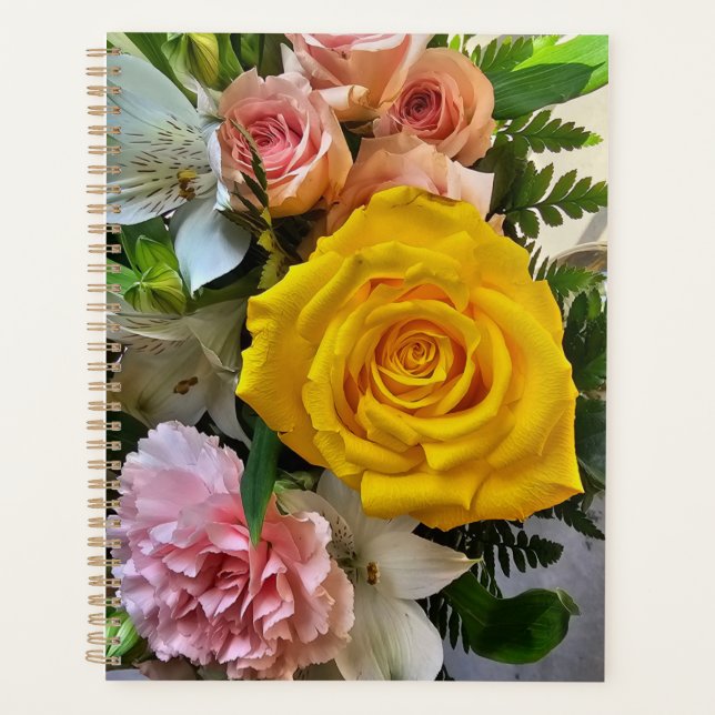 Agenda Mensagem de rosa amarela (Frente)