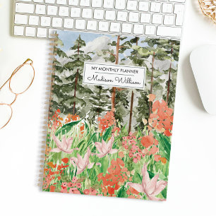Agenda Mensal Floral de Prado de Flores Silvestres