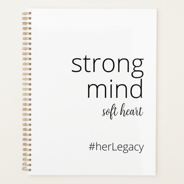 Agenda mente fuerte. corazón blando - Motivación feminist (Frente)