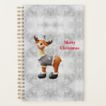 Agenda Merry Christmas moose wearing a hat<br><div class="desc">Merry Christmas moose,  moose wearing a grey hat
100% Customizable. Click on the CUSTOMIZE button to add,  move,  delete,  resize or change any of the fonts or graphics.</div>