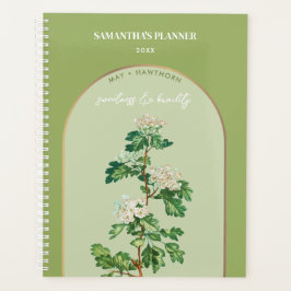 Agenda Mês Personalizado de Flor de Nascimento Maio Hawth