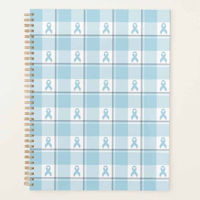 Agenda Mesothelioma Cancer Awareness Plaid Light Blue (Frente)