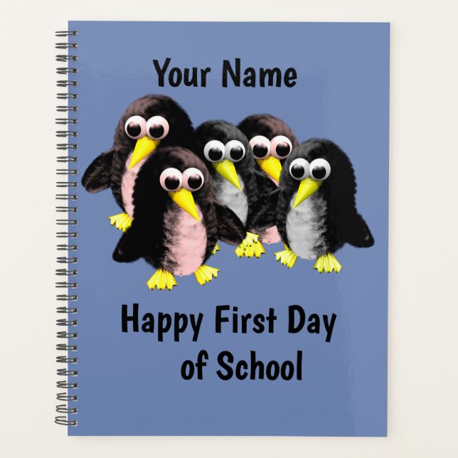 Agenda Meu amigo, o pinguim, personalizado para crianças (Frente)