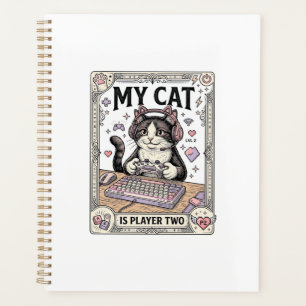 Agenda Meu Gato É o Jogador Dois Gamer de Gato Tech Vinta