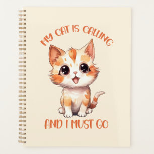 Agenda Meu Gato Está Chamando Gato Laranja