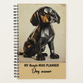 Agenda Meu Nome de Cachorro Personalizado Retrato do Beag