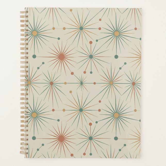 Agenda Mid Century  Atomic Starburst Modern Retro (Frente)