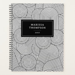 Agenda Mid Century Modern Geometric Black White