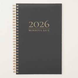 Agenda Mindful Life Custom Initials | 2026 Minimalist