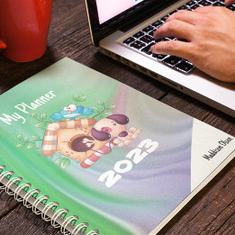 Agenda Minha Casa de Cachorros de Planner em Marble com n