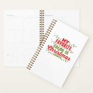Agenda Minha Cor Favorita É Luzes De Natal
