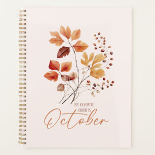 Agenda Minha Cor Favorita É Outubro - O Outono Deixa E Pi