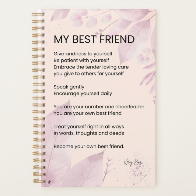 Agenda Minha Melhor Amiga Encorajando Poesia (Frente)