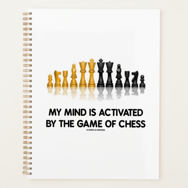 Agenda Minha Mente É Ativada Pelo Jogo Do Xadrez (Frente)