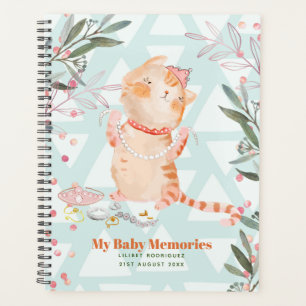 Agenda Minhas Memórias de Bebê Personalizaram Tema de Gat