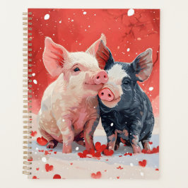 Agenda Mini Porcos adoram corações