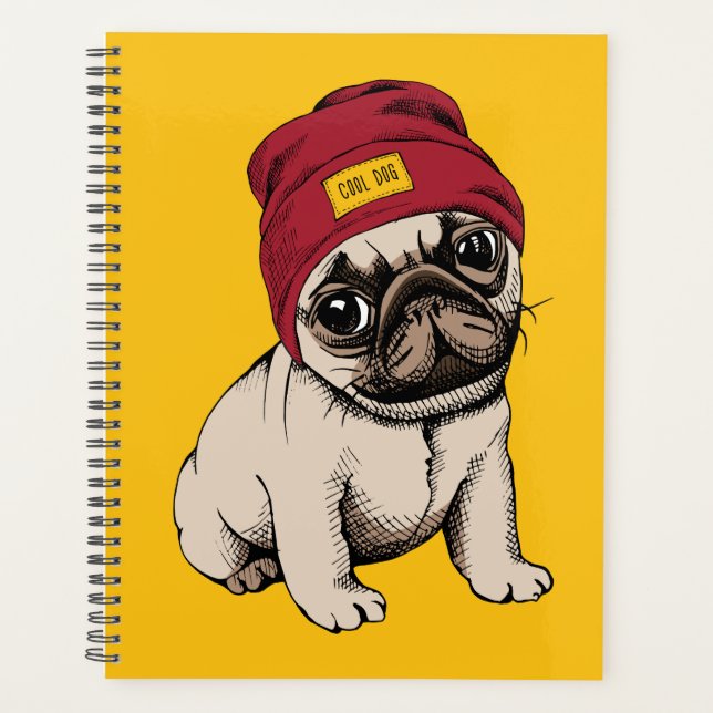 Agenda Mini Pug Hipster Puppy (Frente)