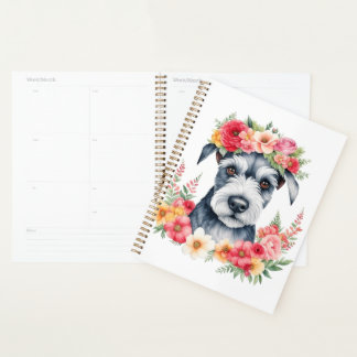 Agenda Mini Schnauzer Floral