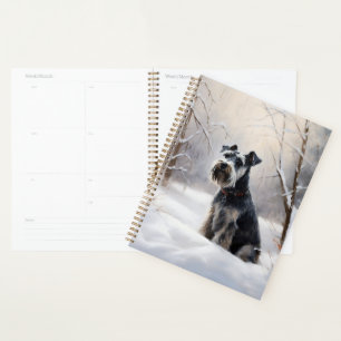Agenda Miniatura Schnauzer Deixe-A Neve Natal