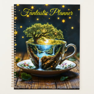 Agenda Miniatura teacup maravilhosa arte colorida