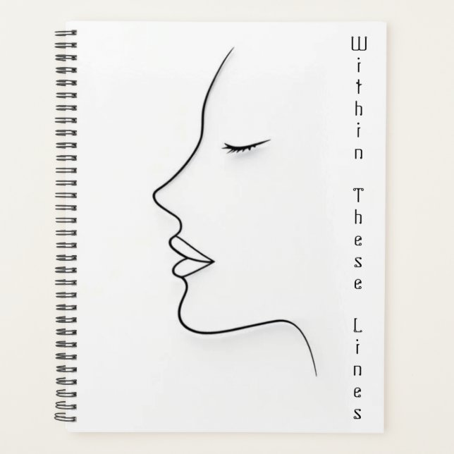 Agenda Minimalist Continuous Line Art Planner (Frente)