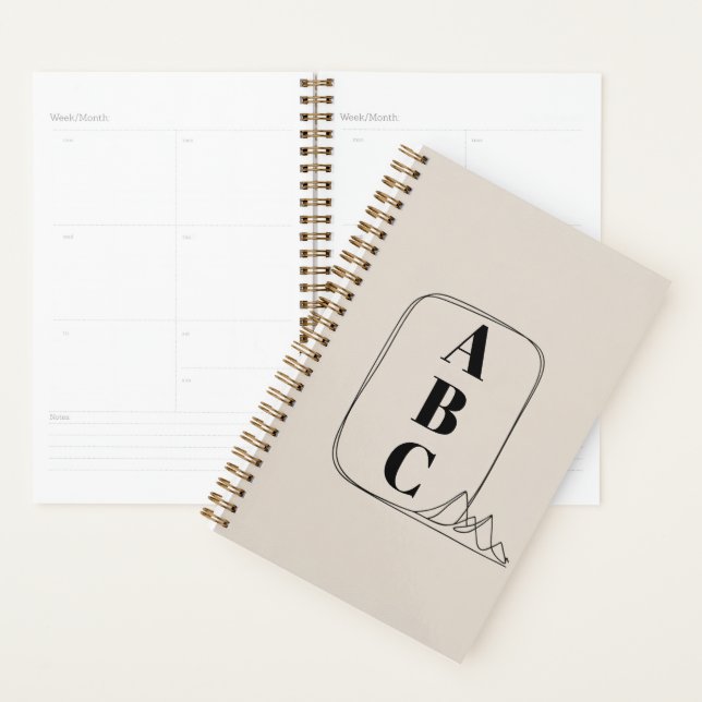 Agenda Minimalist Line Art Frame  (Exibição)