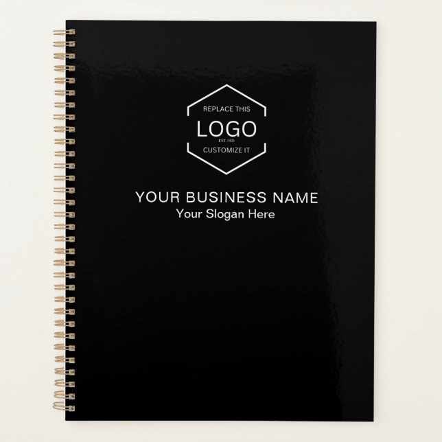 Agenda Minimalist Logo QR Code Business Black White Text (Frente)