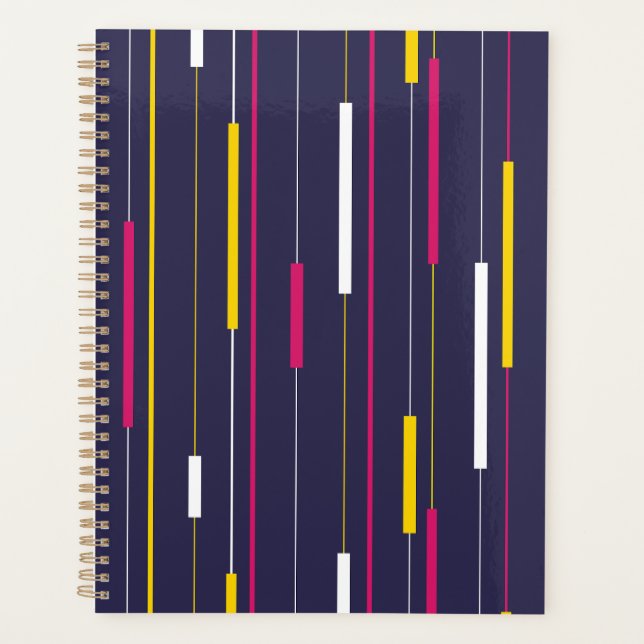 Agenda Minimalist Modern Stripes Planner (Frente)