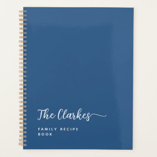 Agenda Minimalist Navy Blue Family Stationery