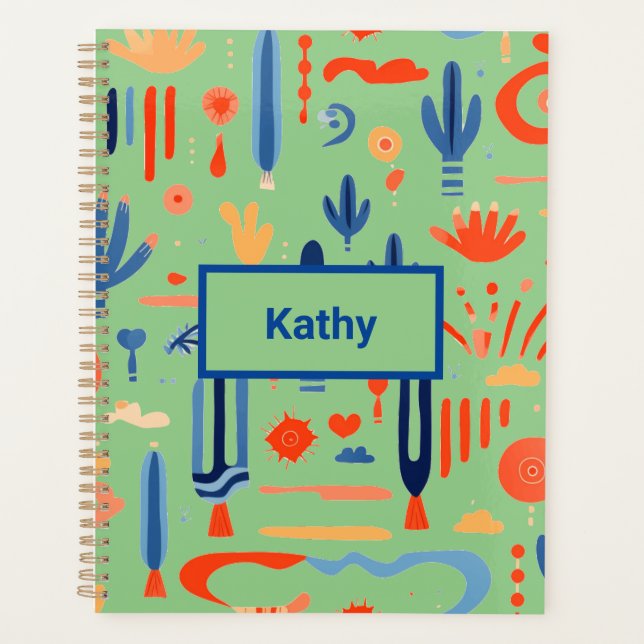 Agenda Minimalista de Boho do Sudoeste (Frente)