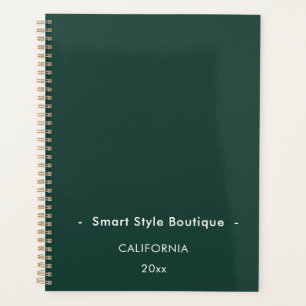 Agenda Minimalista Luxury Boutique Emerald Green