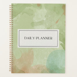 Agenda Minimalista Moderno & Aguarela Verde Sage 