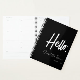 Agenda Minimalista preto e branco