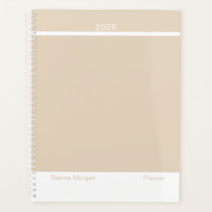 Agenda Minimalista Soft Khaki/Bege