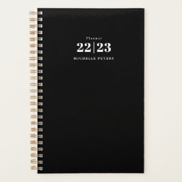Agenda Minimalista Tipografia Semanal Mensal Preto Branco