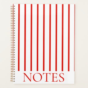 Agenda Minimalista Vertical Vermelho e Branco Moderno