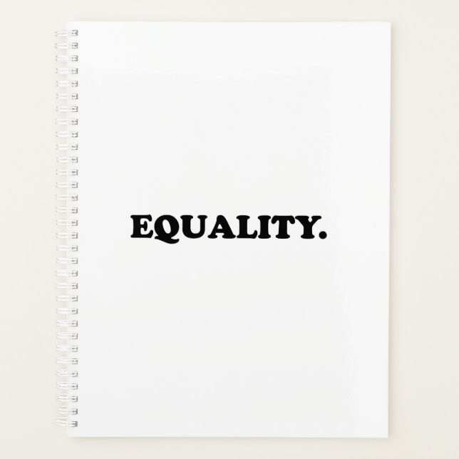 Agenda Mínimo de tipografia moderna branca e negra (Frente)