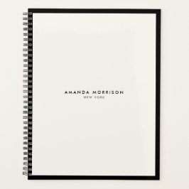 Agenda Mínimo Luxury Boutique Black/Ivory Nomeação