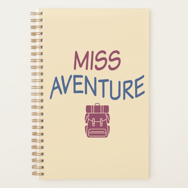 Agenda Miss Aventure. Idée cadeau Voyages (Frente)