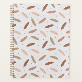 Agenda Mocha Mousse Feathers Planner